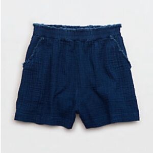 Aerie Pool-To-Party cover up shorts in navy. Women’s size Large.